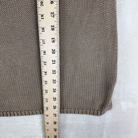 Vintage Sweater Womens M-L Brown Weekend Provisions Lagenlook Cotton Heavy‎ Knit - Picture 7 of 8